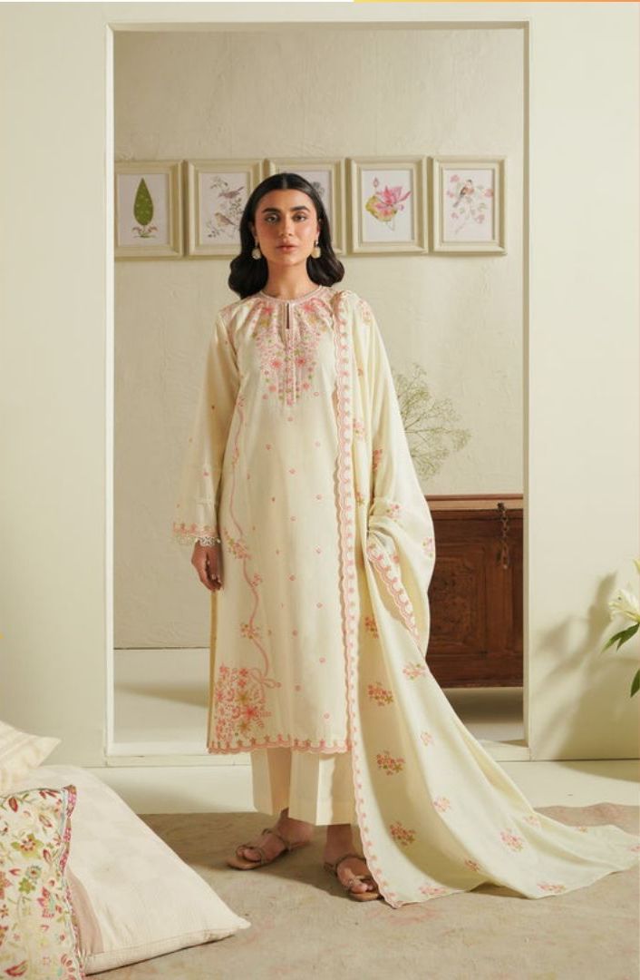 Dhanak | Luxury Embroidered 3-Piece Suit