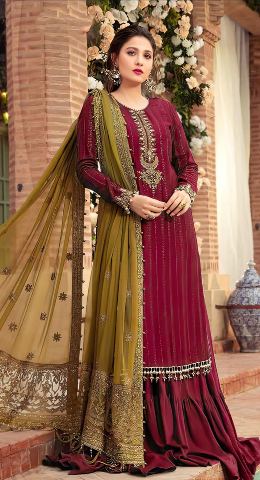 Asim Jofa | Chiffon Embroidered Sequin Luxury Unstitched 3-Piece Suit